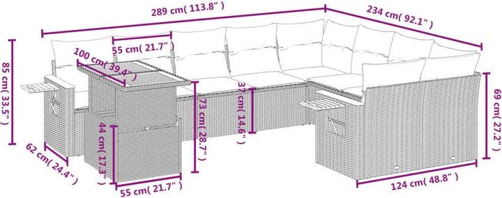 Produktbild vidaXL Garten Sofagarnitur