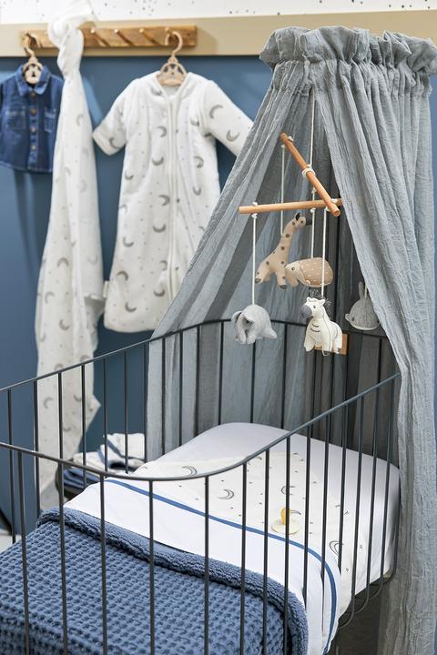 Productafbeelding Meyco Baby Bies lakentje klein - indigo (75 x 100 cm)