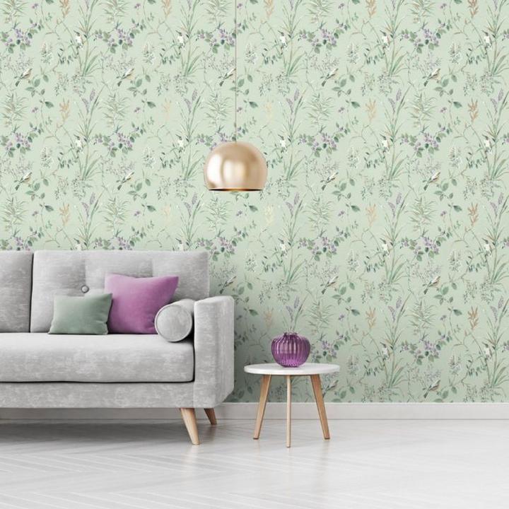 Actual product image Crown Mariko Bird Wallpaper (53 x 1000 cm)