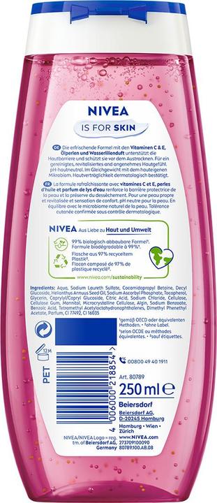 Produktbild NIVEA Waterlily & Oil Duschgel Trio (750 ml)