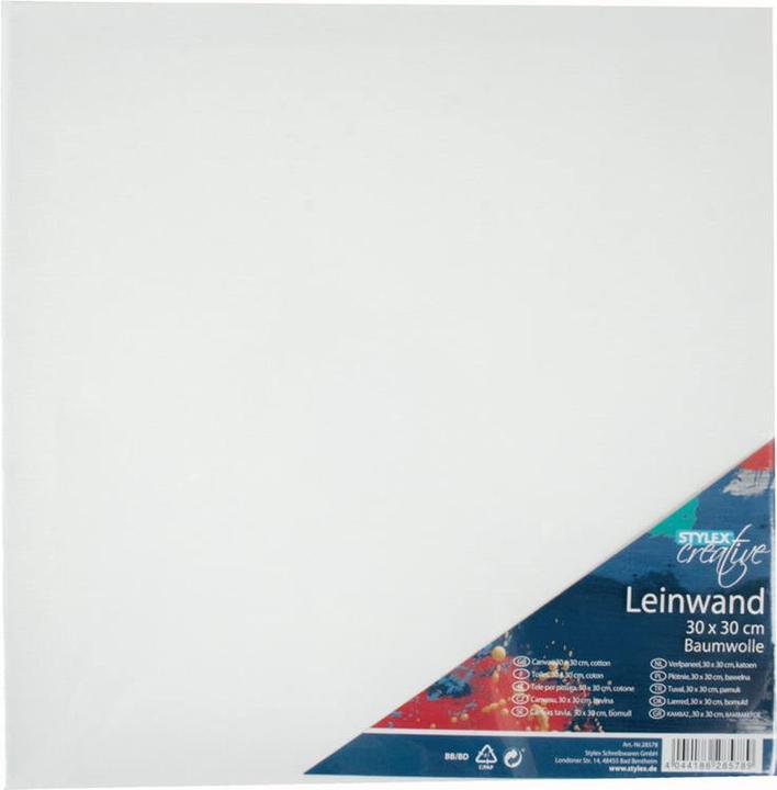 Produktbild Stylex Keilrahmen Leinwand 30x30 cm weiss (30 x 30 cm)