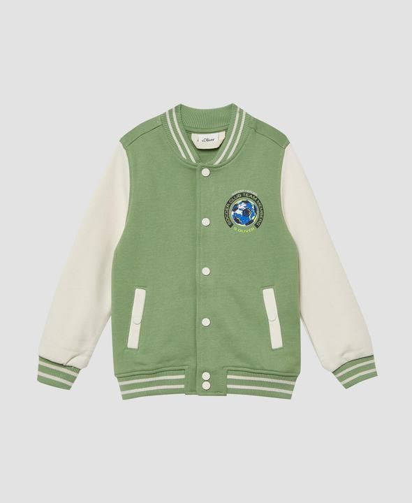Produktbild s.Oliver Felpa-Collegejacke mit Kontrastdetails (104)
