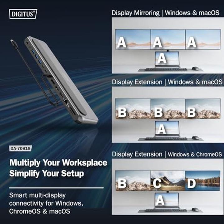 Immagine prodotto Digitus Docking station USB-C 8K, 12 porte (USB-C, 12 Porti)
