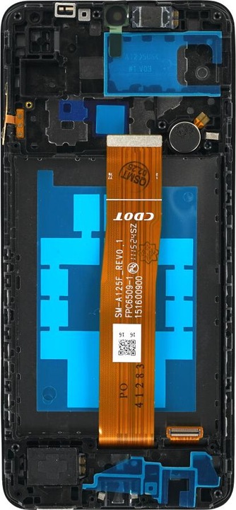 Actual product image OEM Display + Rahmen + Kleinteile (Kleber, Flex, Lautsprecher, Vibrator) SM-A125F Galaxy A12 (EU) sc (Display, Galaxy A12)