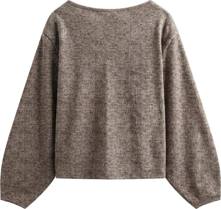 Actual product image Urban Classics Ladies Soft Knit V-Neck Pullover brownmelange M (M)