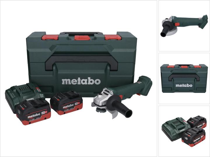Actual product image Metabo W 18 L 9-125 Battery angle grinder 18 V 125 mm + 2x battery 5.5 Ah + charger + metaBOX (125 mm)