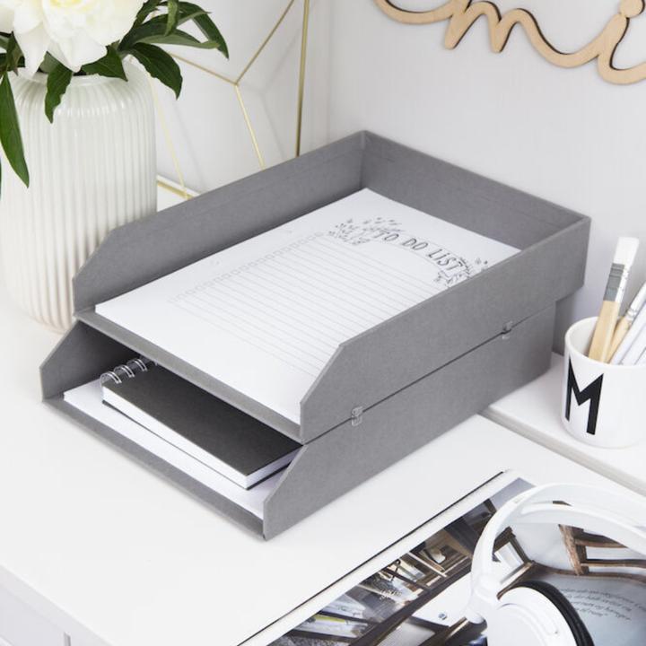 Produktbild Bigso HAKAN Dokumentenablage Set 2 Stk. Grau (A4)