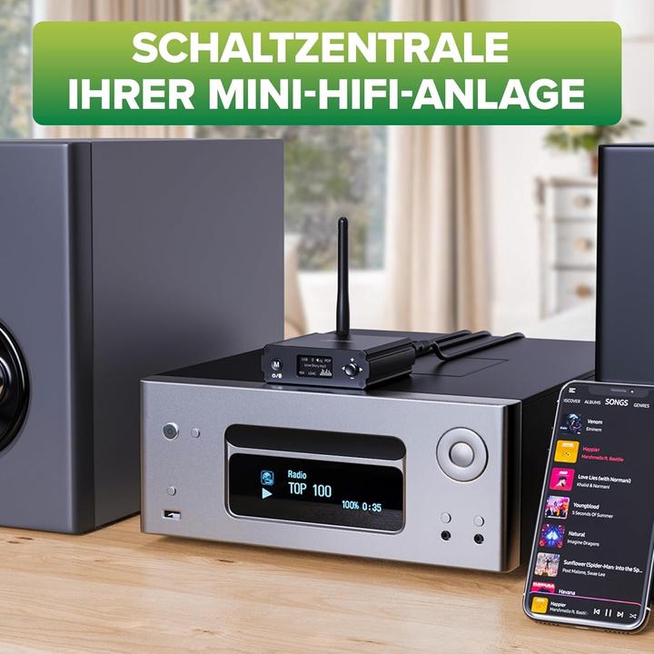 Produktbild InLine Bluetooth 5.1 HiFi-Receiver & USB DAC, mit LCD (Empfänger)