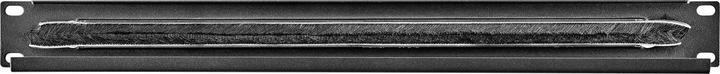 Actual product image Renkforce RF-3429146 48.30cm (19") Network Cabinet Brush Bar 1U Black