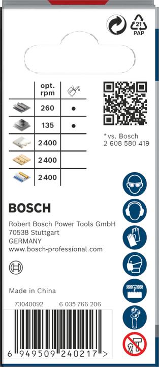 Valori nutrizionali e ingredienti Bosch Professional Zubehör Sega a tazza PRO Multi Material PC Plus, 33 mm (33 millimetri)