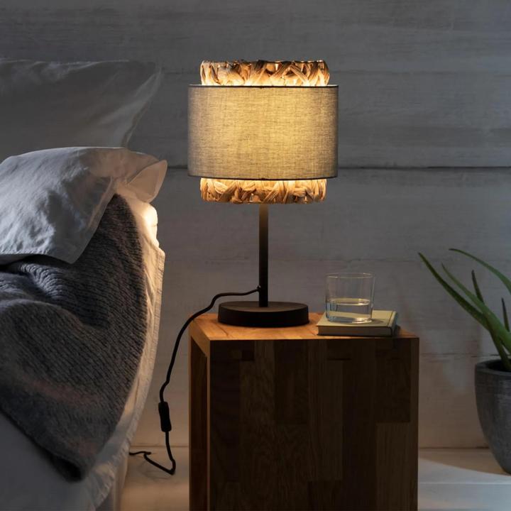 Actual product image Brilliant Waterlilly Table Lamp 45cm grey/beige (E27)