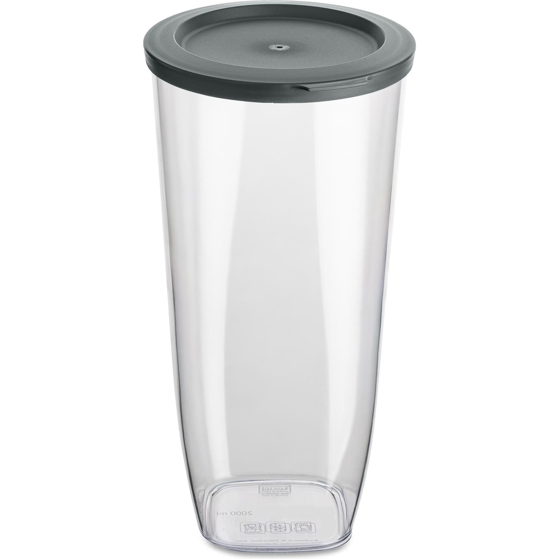 Koziol Vorratsdose Connect Dry L 2 l, Dunkelgrau, Vorratsbehälter, Grau