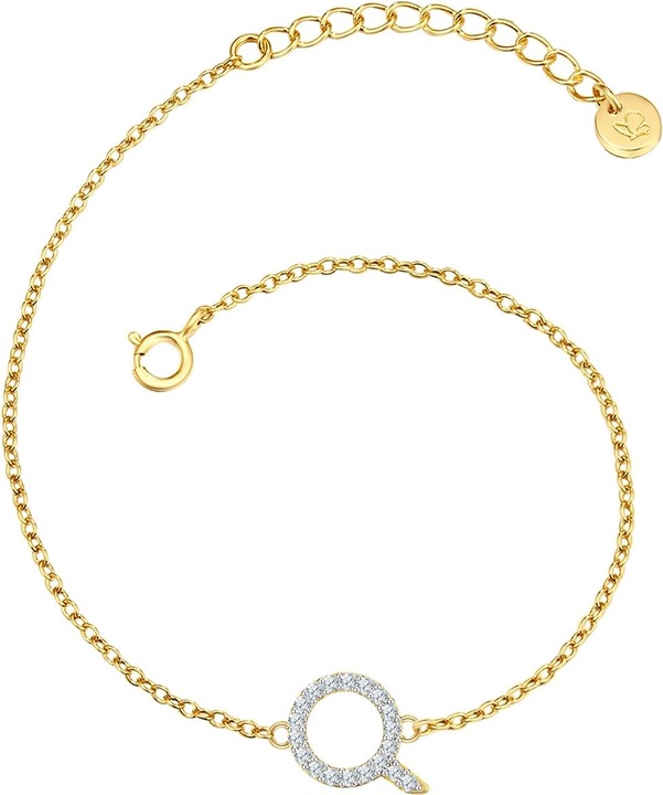 Produktbild Glanzstücke München Damen Buchstabe Q Sterling Silber Zirkonia Gelbgold 17,0 cm Basislänge + 3,0 cm Verlängerung - 32112 (17 cm, Sterling Silber)