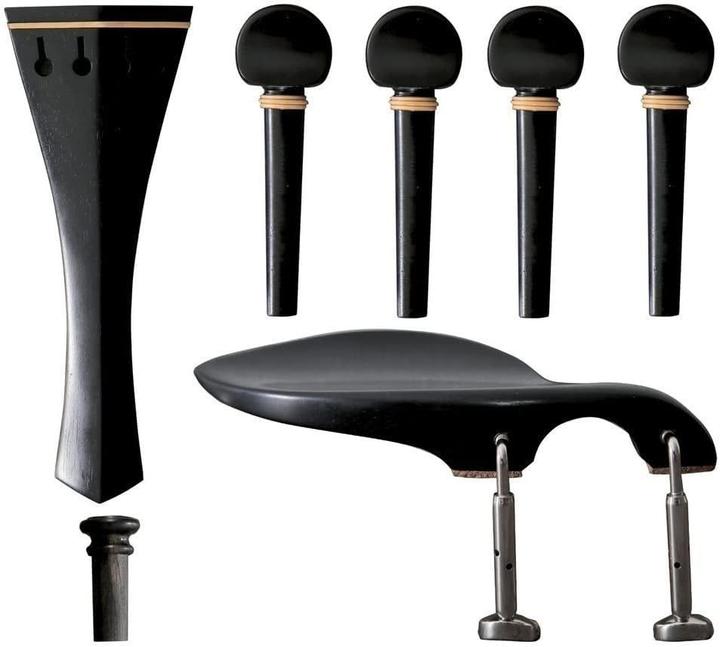 Gewa Viola Tailpiece, Chinrest, Endpin, Four Pins Accessory Set
