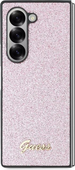 Produktbild Guess GUHCZFD6HGGSHP Z Fold6 F956 różowy/pink hardcase 4G Glitter Script (Samsung Galaxy Z Fold6)