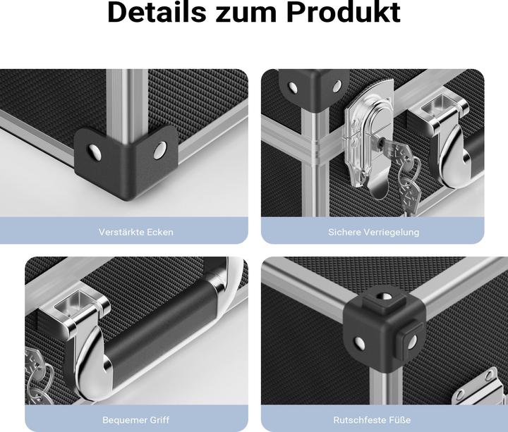 Produktbild Wiltec Alu Universalkoffer 32x23x16cm Werkzeugkoffer Werkzeugkiste Transportbox