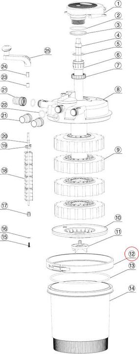 Actual product image SunSun Spare Part: CPF-2500 Pressure Pond Filter Outer Clamp