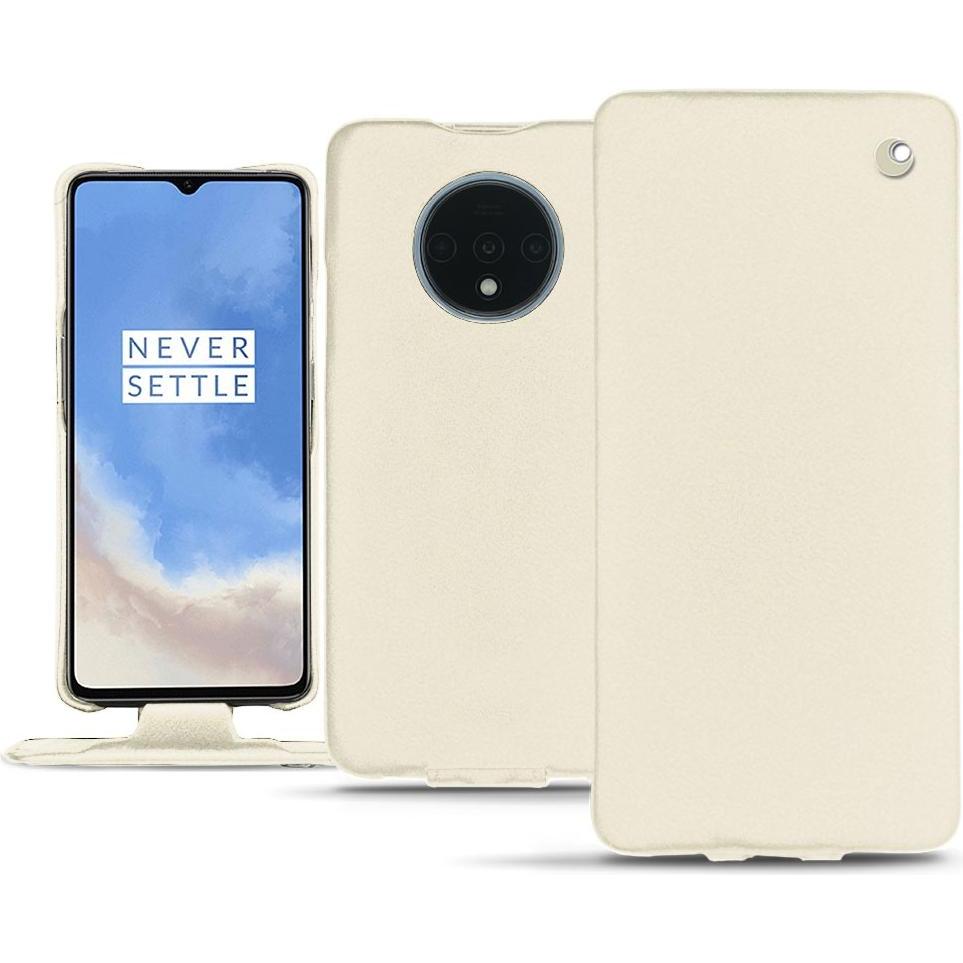 Noreve Lederschutzhülle vertikal (OnePlus 7T), Smartphone Hülle, Weiss