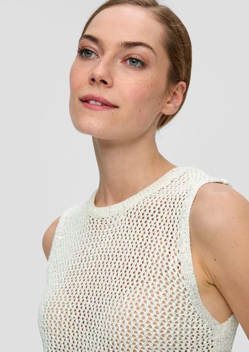 Produktbild s.Oliver Strickpullunder Transparentes Stricktop mit Pailletten (48)