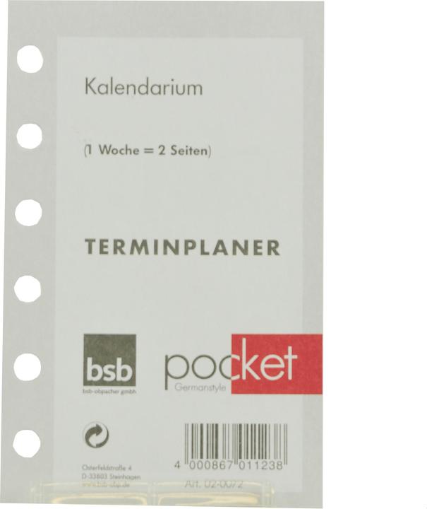 BSB-Obpacher Kalendarium für Timer 1Woche/2Seiten ca. A7