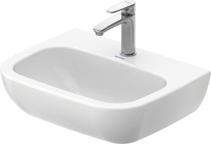 Produktbild Duravit Waschtisch D-CODE MED o ÜL m HLB 550x430mm 1 Hahnloch weiss (430 mm, 550 mm)