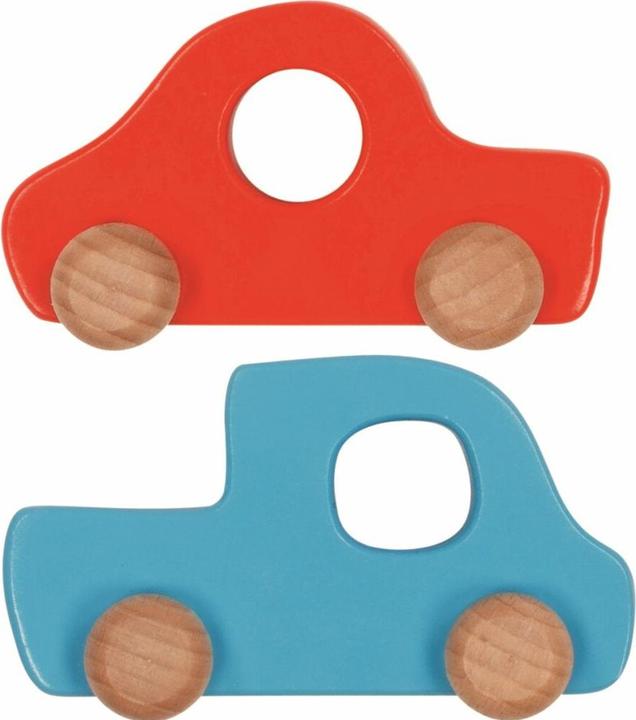 Produktbild Goki Spielstrae mit 2 Holz-Fahrzeugen, 30-teilig (30 Teile)