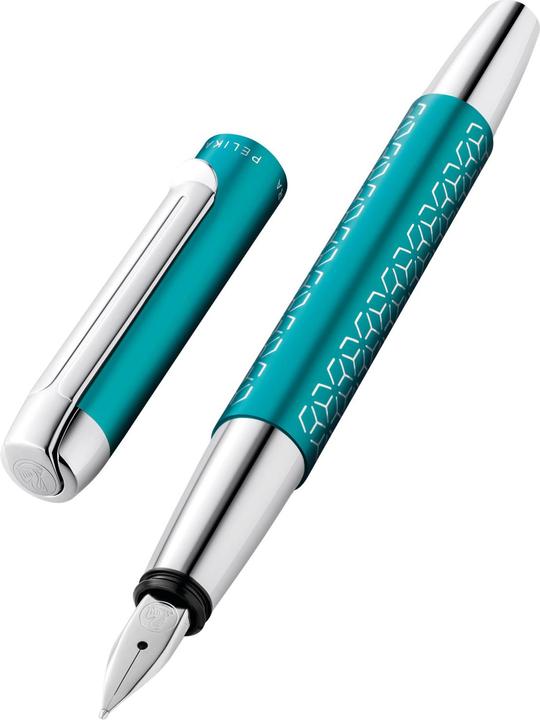 Actual product image Pelikan Stylo Plume Pura® Turquoise bec F dans son étui cadeau (Turquoise, 1x)