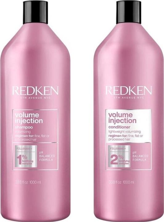 Actual product image Redken Volume Injection Shampoo and Conditioner (1000 ml)