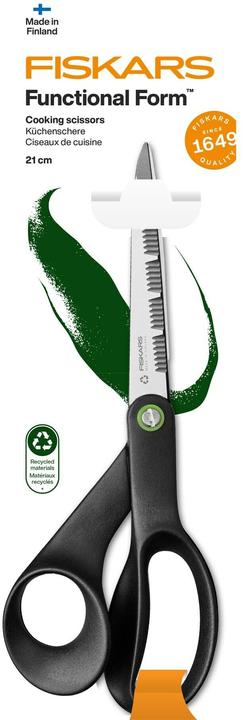 Produktbild Fiskars Schere FF Küche 21 cm, rostfreier Stahl, Rechtshänder (21 cm)