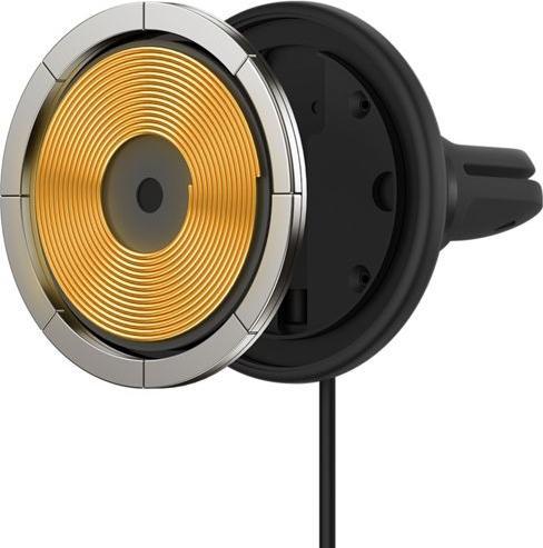 Productafbeelding Baseus Magnetische autotelefoonhouder CW01 aan ventilatierooster met autolader USB-C, 15W + 25W (zwart)