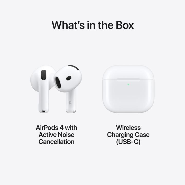 Immagine prodotto Apple AirPods 4 (ANC, 4 h, Senza fili)