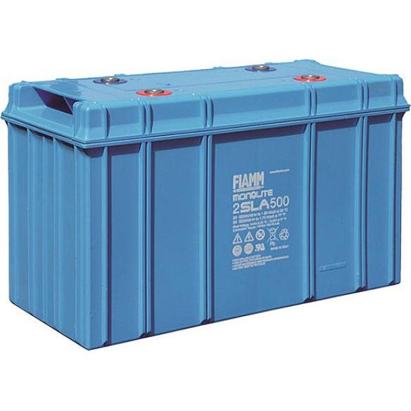 Fiamm, Versorgungsbatterie, Monolite 2SLA500 Blei Akku mit M8 Schraubanschluss 2V, 500000mAh (2 V, 500 Ah)