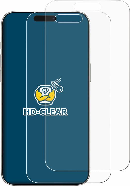 Produktbild BROTECT Schutzfolie Displayschutz Displayschutzfolie Folie Klar Transparent (2 Stück, Apple iPhone 16)