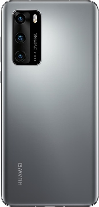 Actual product image Huawei P40 (128 GB, Silver Frost, 6.10", Hybrid Dual SIM + eSIM, 50 Mpx, 5G)