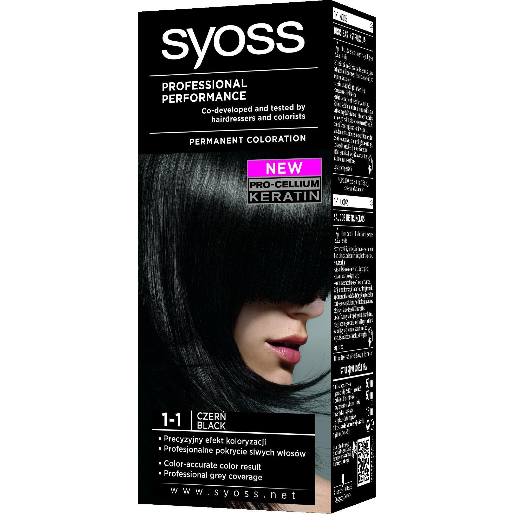 Syoss, Tinta, Prestazioni professionali (1 - 1 Nero Professionale)