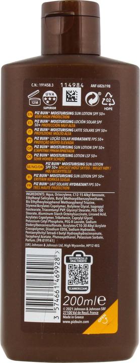 Produktbild Piz Buin Moisturising (Sonnenlotion, SPF 50, 200 ml, 150 g)