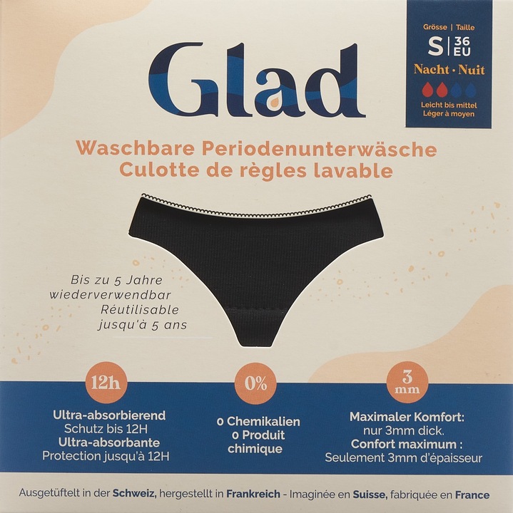 Actual product image Glad Period Underwear Night Light (S)