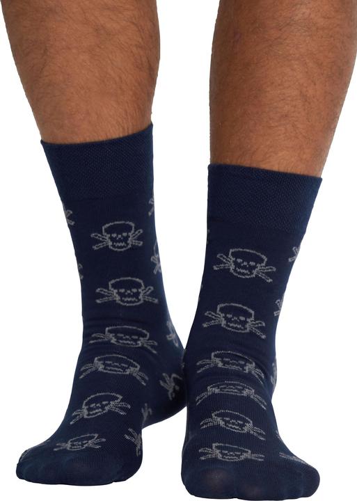 Produktbild JP1880 Socken, 2er-Pack, Totenkopf, Komfortbündchen, bis Gr. 51/53 (2er Pack, 39 - 42)