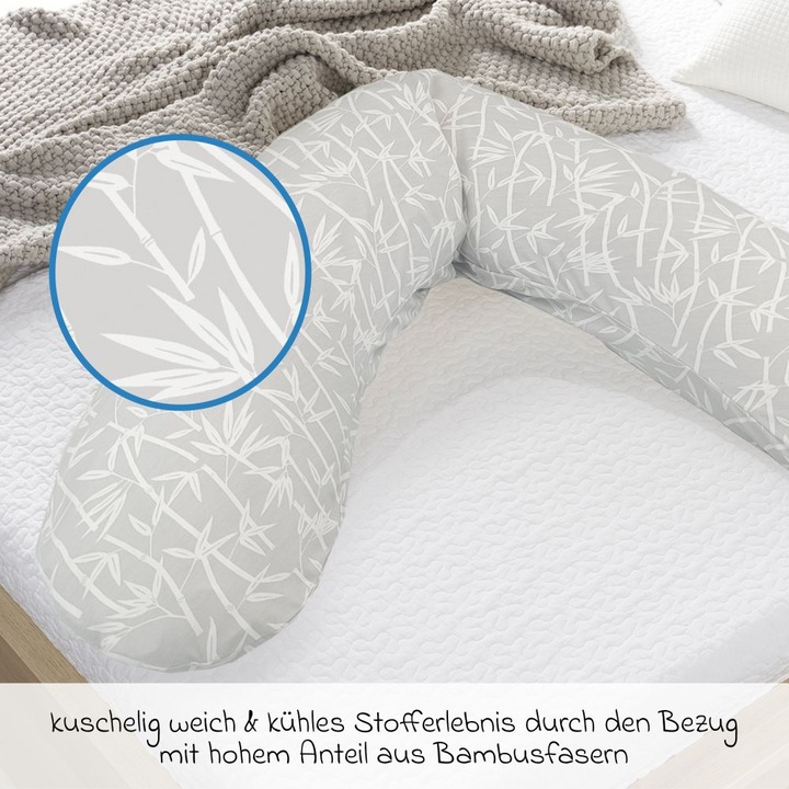 Produktbild Theraline Stillkissen "Das Original" mit Polyester Hohlfaser Füllung inkl. Bezug 190 cm (190 cm)