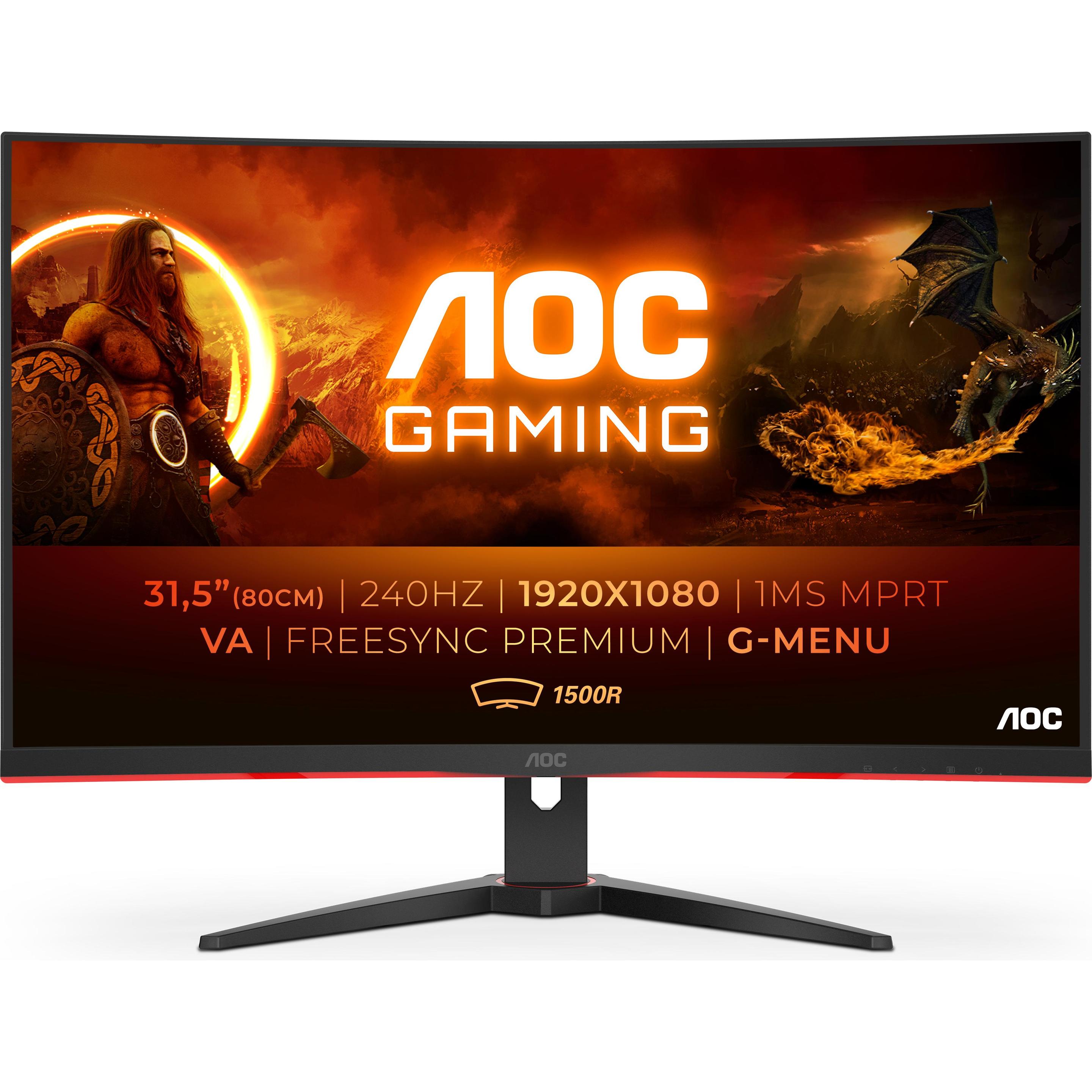 AOC C32G2ZE (1920 x 1080 Pixel, 31.50"), Monitor, Schwarz