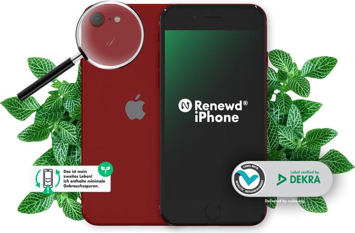 Produktbild Renewd iPhone SE 2022 (128 GB, Rot, 4.70", 12 Mpx, A / Wie neu)