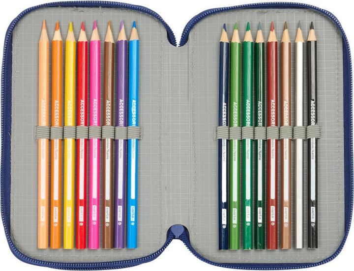 Image du produit FC Barcelona Dreifaches Federmäppchen F.C. Barcelona Marineblau 12,5 x 19,5 x 5,5 cm 37 Stücke