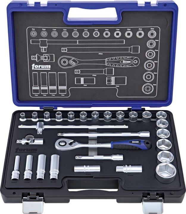 Forum Professional Solutions Socket spanner set 1/2" 28 pcs. (12 mm, 28 mm)