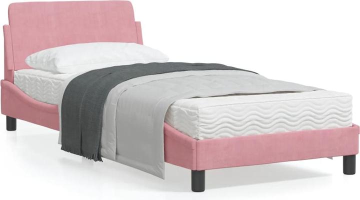 Produktbild vidaXL Bettgestell mit Kopfteil Samt (90 x 200 cm)