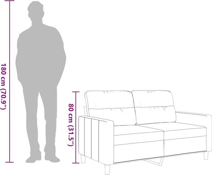 Produktbild vidaXL 2-Sitzer-Sofa (2-Sitzer)