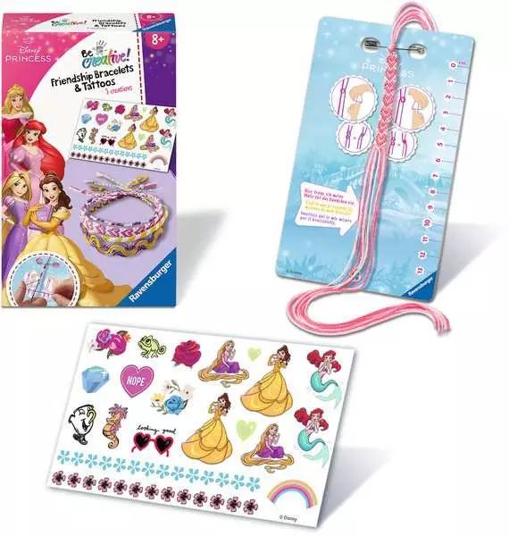 Productafbeelding Ravensburger BeCreative 23963 Knutselset vriendschapsarmbandjes & tattoos Disney prinsessen, DIY
