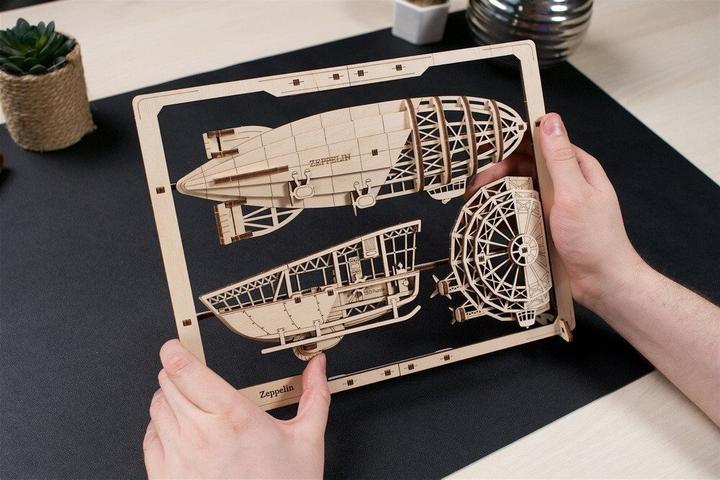 Actual product image Ugears 70208 Zeppelin 2.5D Puzzle