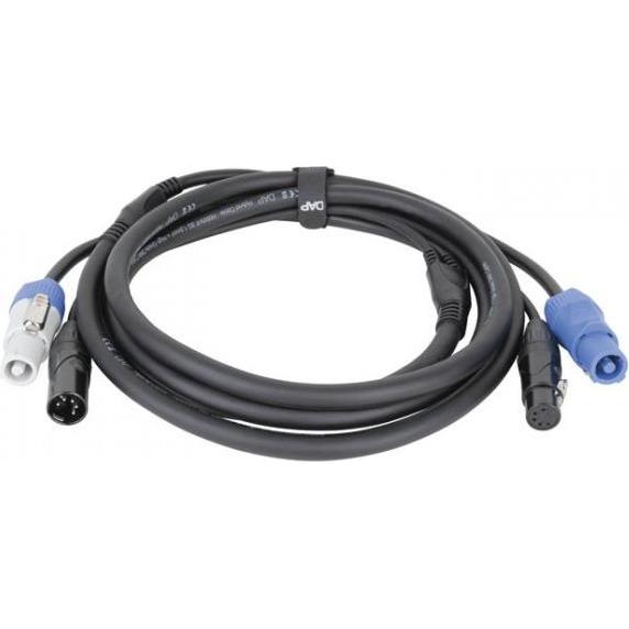 Thumbnail - DAP-Audio FP21 Hybrid Cable - Power Pro & 5-pin XLR - DMX / Power - 150 cm (1.50 m), Audio Kabel