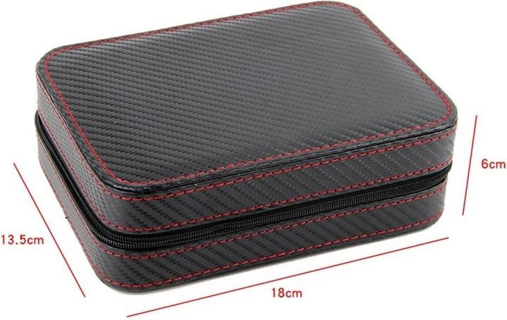 JTI Uhrengehäuse im Kohlefasermuster für 4 Uhren