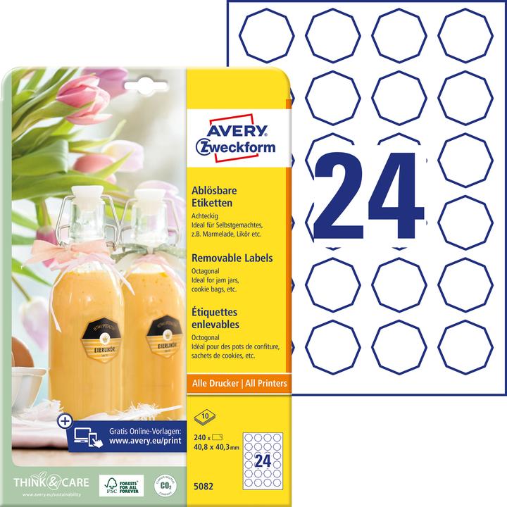 Produktbild Avery Runde Etik. 40,8x40,3